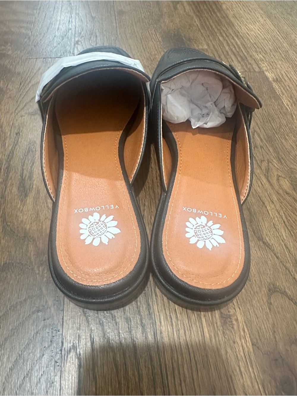 Black Slip-On women’s Mule Loafers - Picture 2 of 5